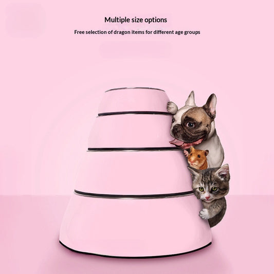 Classic stainless steel dog and cat food bowl