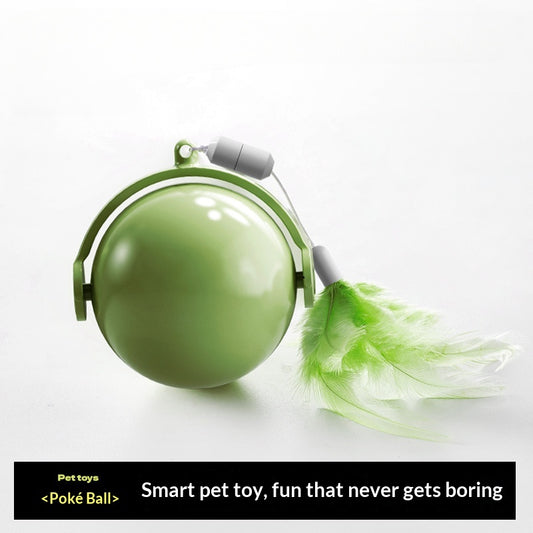 [ Pet_Rolling Ball] Cat Toy Electric Energy-Consuming Self-Entertainment Laser Pointer Teaser Wand