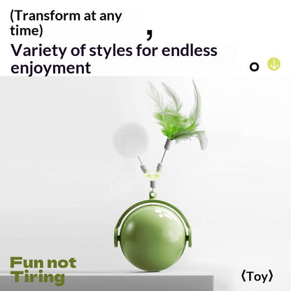 [ Pet_Rolling Ball] Cat Toy Electric Energy-Consuming Self-Entertainment Laser Pointer Teaser Wand