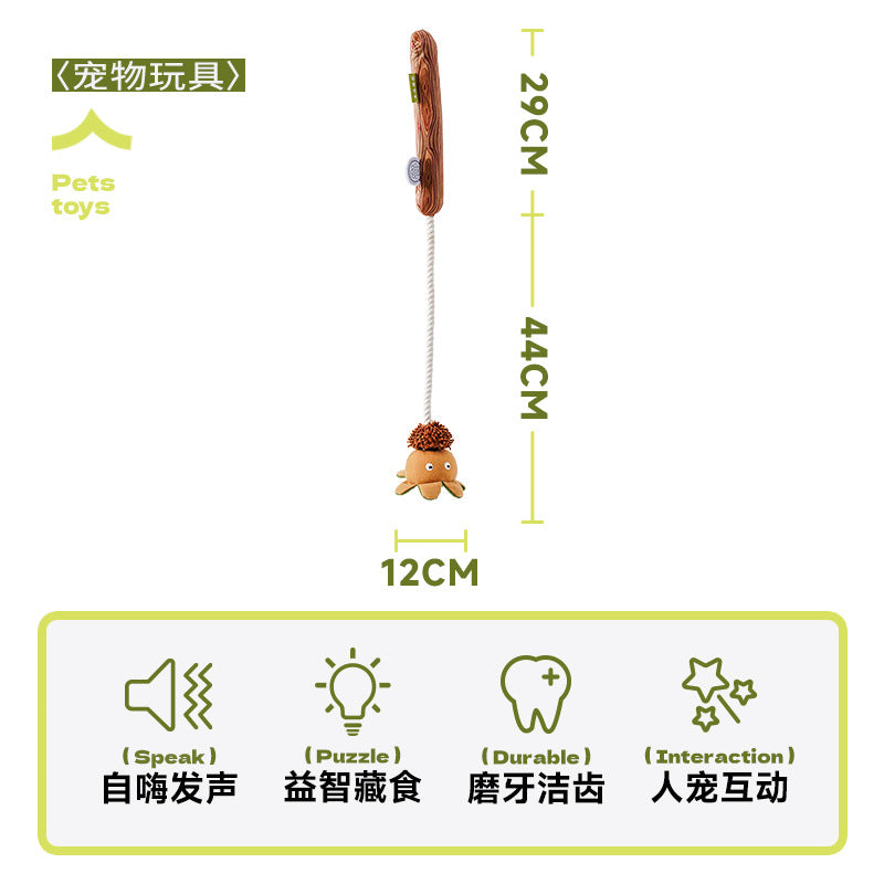 [Pet_Dog Teaser Stick] Dog Toy Chew Sound Puppy Boredom Relief Self-Entertainment Artifact Puppy Supplies