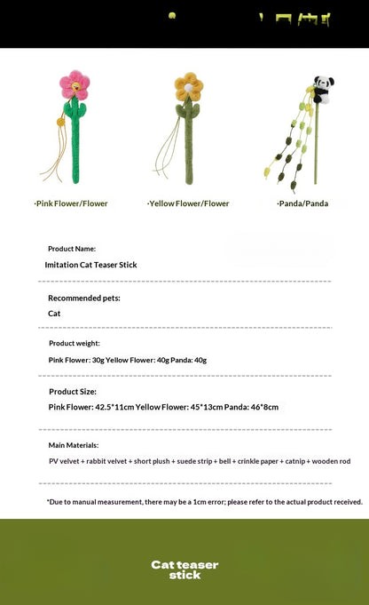 [Pet_Teasing Cat Stick] Kitten Teasing Catnip Self-Entertainment Good Quality Cat Plush Toy