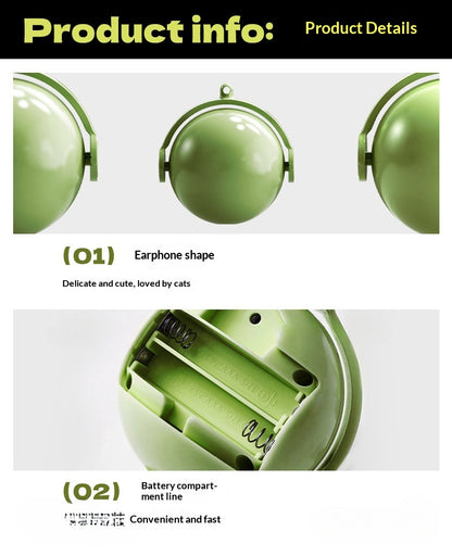 [ Pet_Rolling Ball] Cat Toy Electric Energy-Consuming Self-Entertainment Laser Pointer Teaser Wand