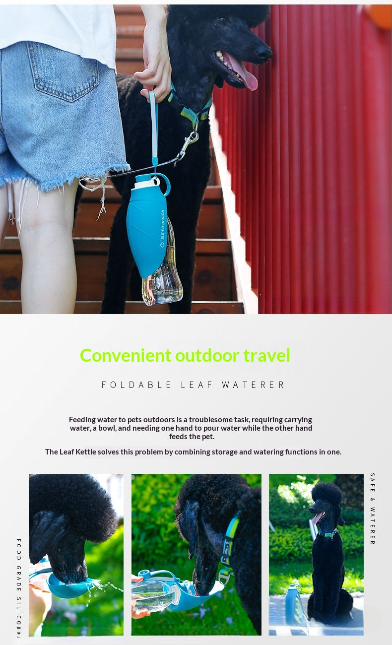 Pet Supplies Cat and Dog Outdoor Portable Water Bottle Drinking Device Pet Water Feeder Drinking Artifact