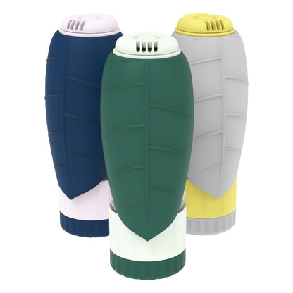 Dog Outdoor Drinking Cup Pet Supplies Outdoor Water Bottle Dog Walking Dual-Purpose Food Bottle Silicone Leaf Water Feeding Bottle