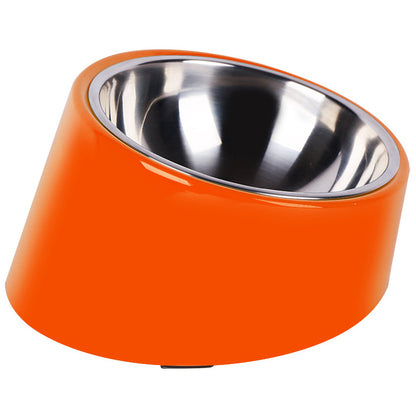Tilt Dog Bowl Cat Bowl Pet Supplies Stainless Steel Double Layer Dog Bowl Cat Bowl Dog Cat Food Bowl Dog Pet Bowl
