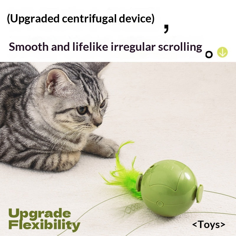 [ Pet_Rolling Ball] Cat Toy Electric Energy-Consuming Self-Entertainment Laser Pointer Teaser Wand