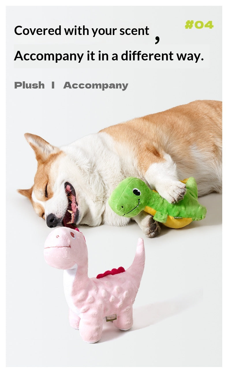 [Dinosaur Family Series Dog Toys] Plush Teddy Small and Medium-sized Dog Teething Sound Artifact