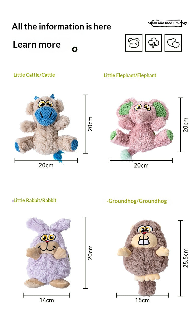 [Pet-Animal Series Dog Toy] Dog Toy Plush Sound-Making Self-Entertainment Artifact Durable Chew-Resistant