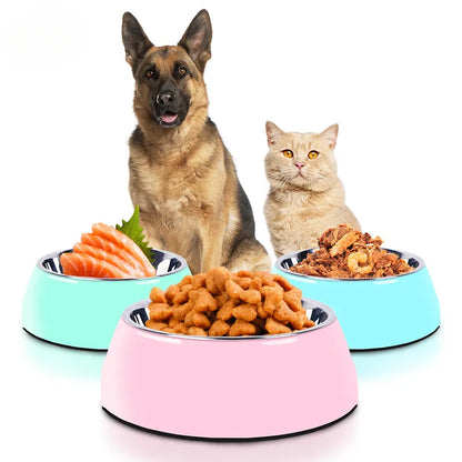 Pet Bowl Dog Bowl Cat Bowl Pet Supplies Dog Food Bowl Cat Bowl Melamine Stainless Steel Dog Bowl Classic Round Bowl