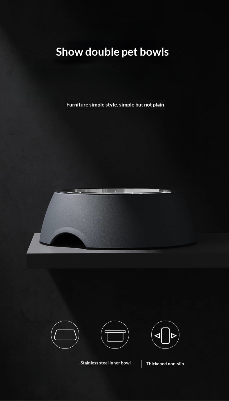 Dog Bowl Cat Bowl Dog Bowl Stainless Steel Double Layer Pet Bowl Dog Cat Pet Supplies Bowl Pet Rice Bowl Food Bowl