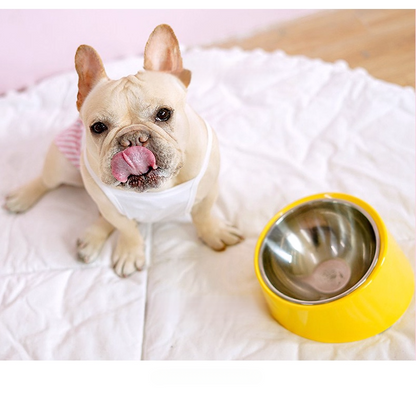 Tilt Dog Bowl Cat Bowl Pet Supplies Stainless Steel Double Layer Dog Bowl Cat Bowl Dog Cat Food Bowl Dog Pet Bowl