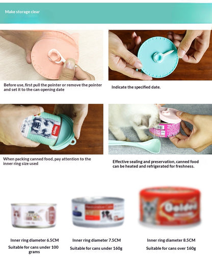 Pet Can Lid Sealing Fresh-keeping Silicone Lid Cat Dog Pet Supplies Dog Cat Wet Food Sealing Lid