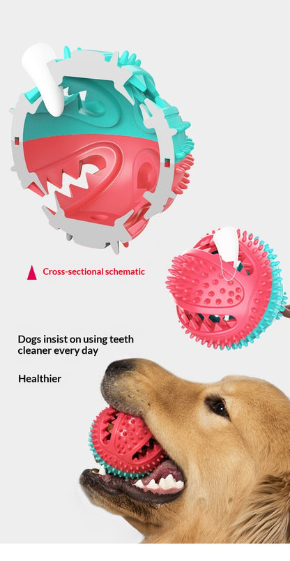 Pet Supplies Manufacturer Wholesale Rope Bell Food Dispensing Ball Tug-of-War Dog Toy Chew Suction Cup Sound Food Dispensing Ball