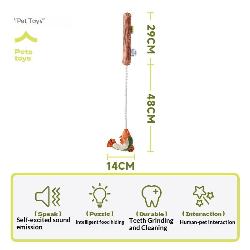 [Pet_Dog Teaser Stick] Dog Toy Chew Sound Puppy Boredom Relief Self-Entertainment Artifact Puppy Supplies