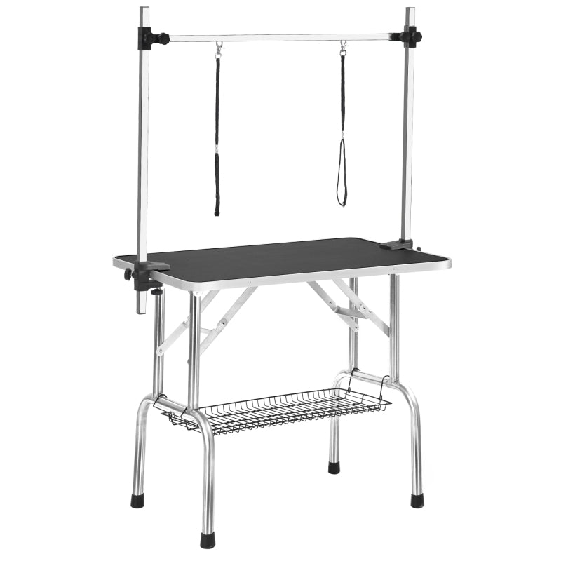36" Professional Dog Pet Grooming Table Adjustable Heavy Duty Portable w/Arm & Noose & Mesh Tray   WL