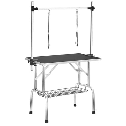 36" Professional Dog Pet Grooming Table Adjustable Heavy Duty Portable w/Arm & Noose & Mesh Tray   WL