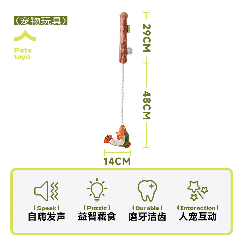 [Pet_Dog Teaser Stick] Dog Toy Chew Sound Puppy Boredom Relief Self-Entertainment Artifact Puppy Supplies