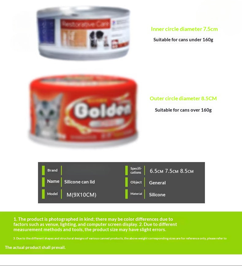 Pet Can Lid Sealing Fresh-keeping Silicone Lid Cat Dog Pet Supplies Dog Cat Wet Food Sealing Lid