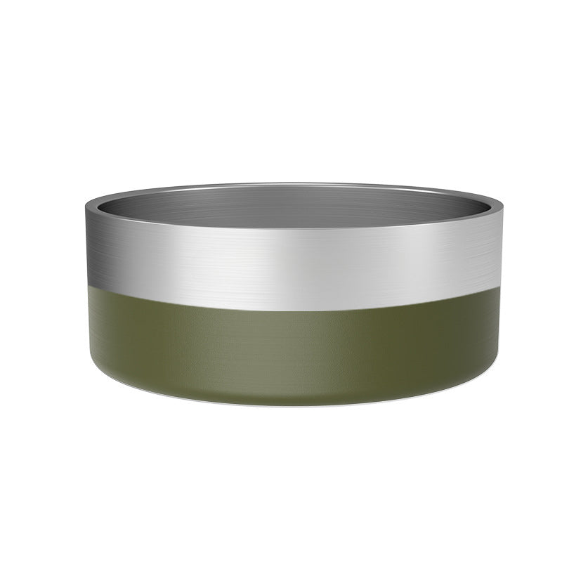 304 Stainless Steel Pet Bowl Cat Dog Drinking Feeding Non-Slip Anti-Tip Double Layer Stainless Steel Dog Bowl Cat Bowl