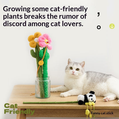 [Pet_Teasing Cat Stick] Kitten Teasing Catnip Self-Entertainment Good Quality Cat Plush Toy