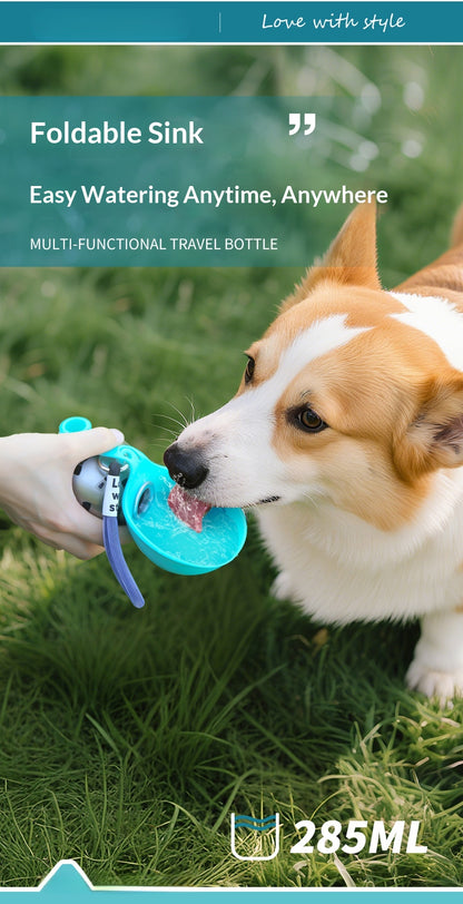 Water Bottle 304 Stainless Steel Foldable Spherical Drinking Device Small Dog Special Outdoor Portable Water Bottle