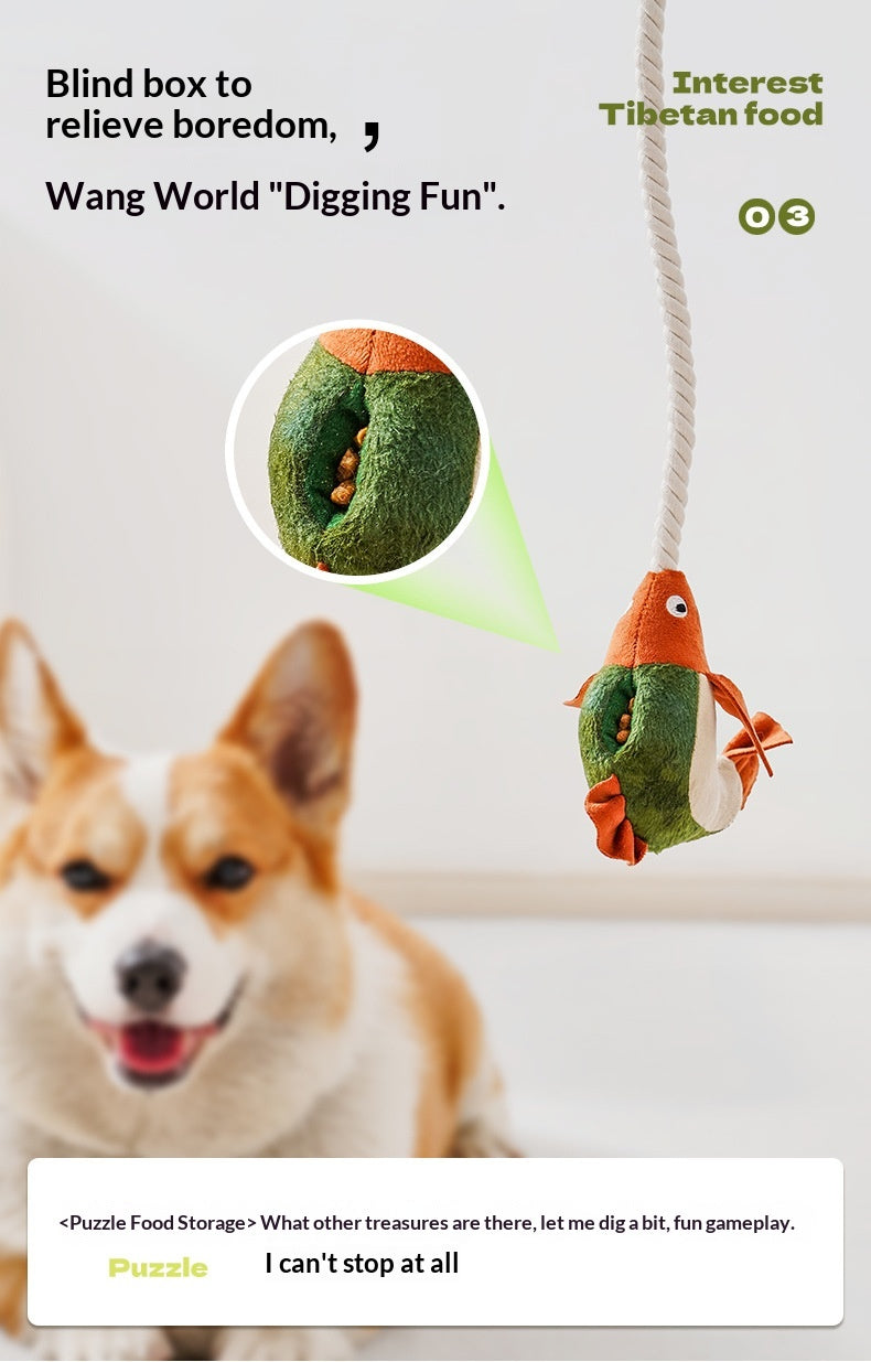 [Pet_Dog Teaser Stick] Dog Toy Chew Sound Puppy Boredom Relief Self-Entertainment Artifact Puppy Supplies