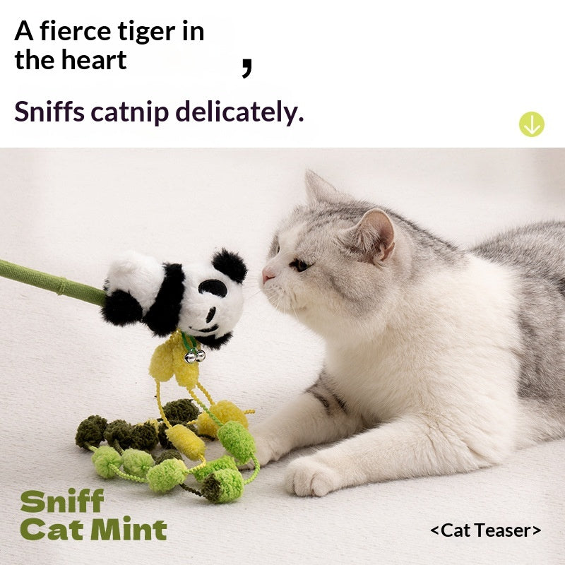 [Pet_Teasing Cat Stick] Kitten Teasing Catnip Self-Entertainment Good Quality Cat Plush Toy