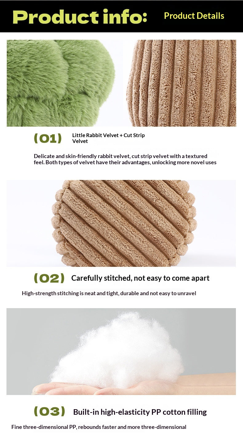 Pet Dog Toy Durable Chew Rope Knot Toy Sound-Making Boredom-Relief Artifact Creative Vegetable Dog Toy