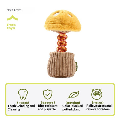 Pet Dog Toy Durable Chew Rope Knot Toy Sound-Making Boredom-Relief Artifact Creative Vegetable Dog Toy