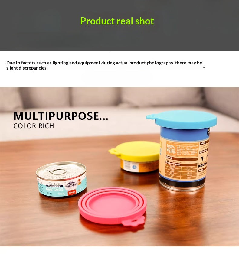 Pet Can Lid Sealing Fresh-keeping Silicone Lid Cat Dog Pet Supplies Dog Cat Wet Food Sealing Lid