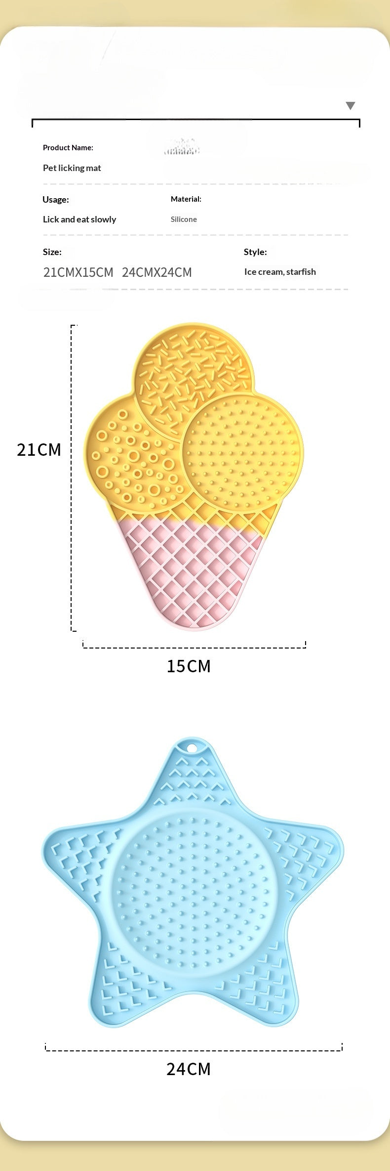 Pet Silicone Lick Mat Wet Food Nutritional Paste Slow Feeder Mat Dog Cat Interactive Fun Lick Pad