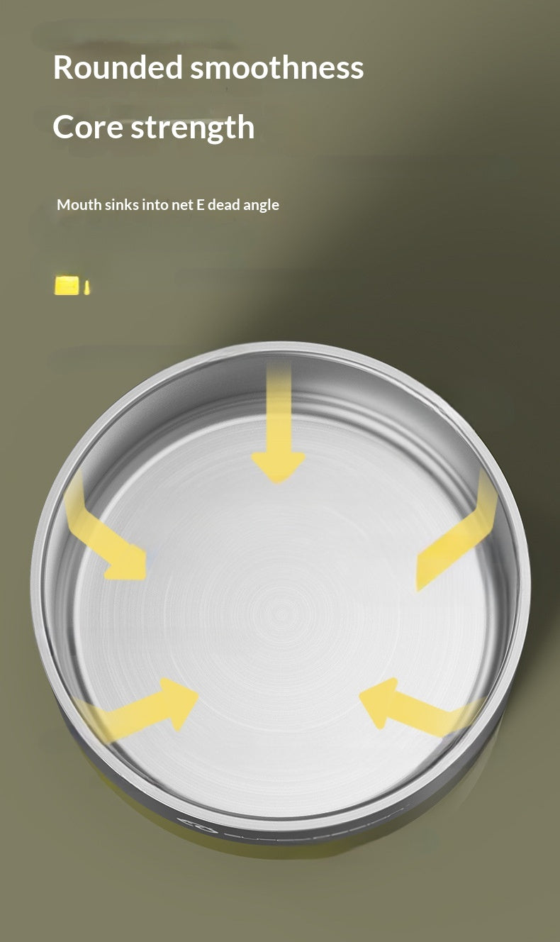 304 Stainless Steel Pet Bowl Cat Dog Drinking Feeding Non-Slip Anti-Tip Double Layer Stainless Steel Dog Bowl Cat Bowl