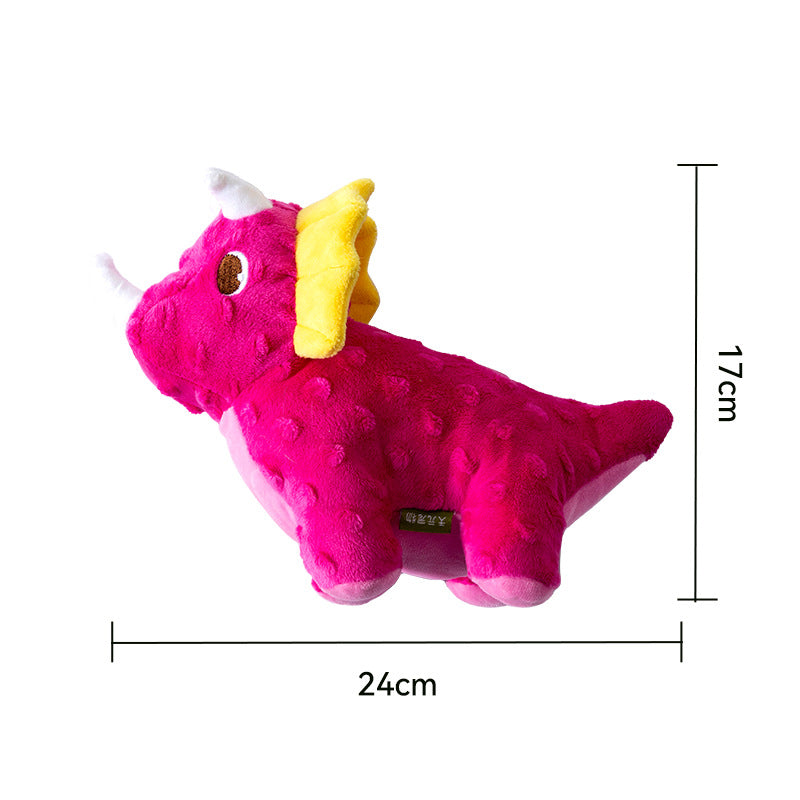 [Dinosaur Family Series Dog Toys] Plush Teddy Small and Medium-sized Dog Teething Sound Artifact