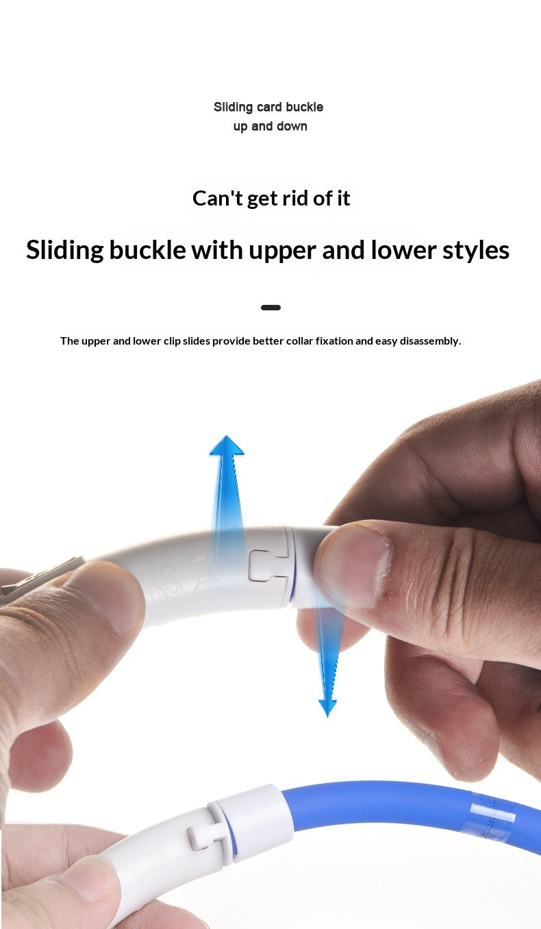 LED Light-Up Pet Collar Dog Leash Light-Up Collar USB Rechargeable Teddy Golden Retriever Dog Night Light Collar Flashing Neckband Pet Collar