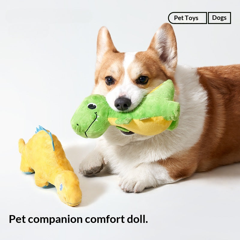 [Dinosaur Family Series Dog Toys] Plush Teddy Small and Medium-sized Dog Teething Sound Artifact