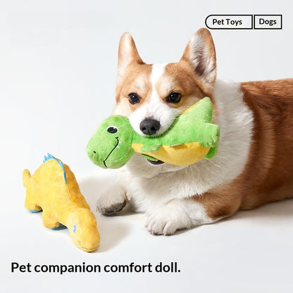 [Dinosaur Family Series Dog Toys] Plush Teddy Small and Medium-sized Dog Teething Sound Artifact