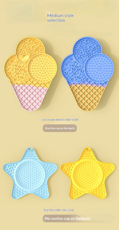 Pet Silicone Lick Mat Wet Food Nutritional Paste Slow Feeder Mat Dog Cat Interactive Fun Lick Pad