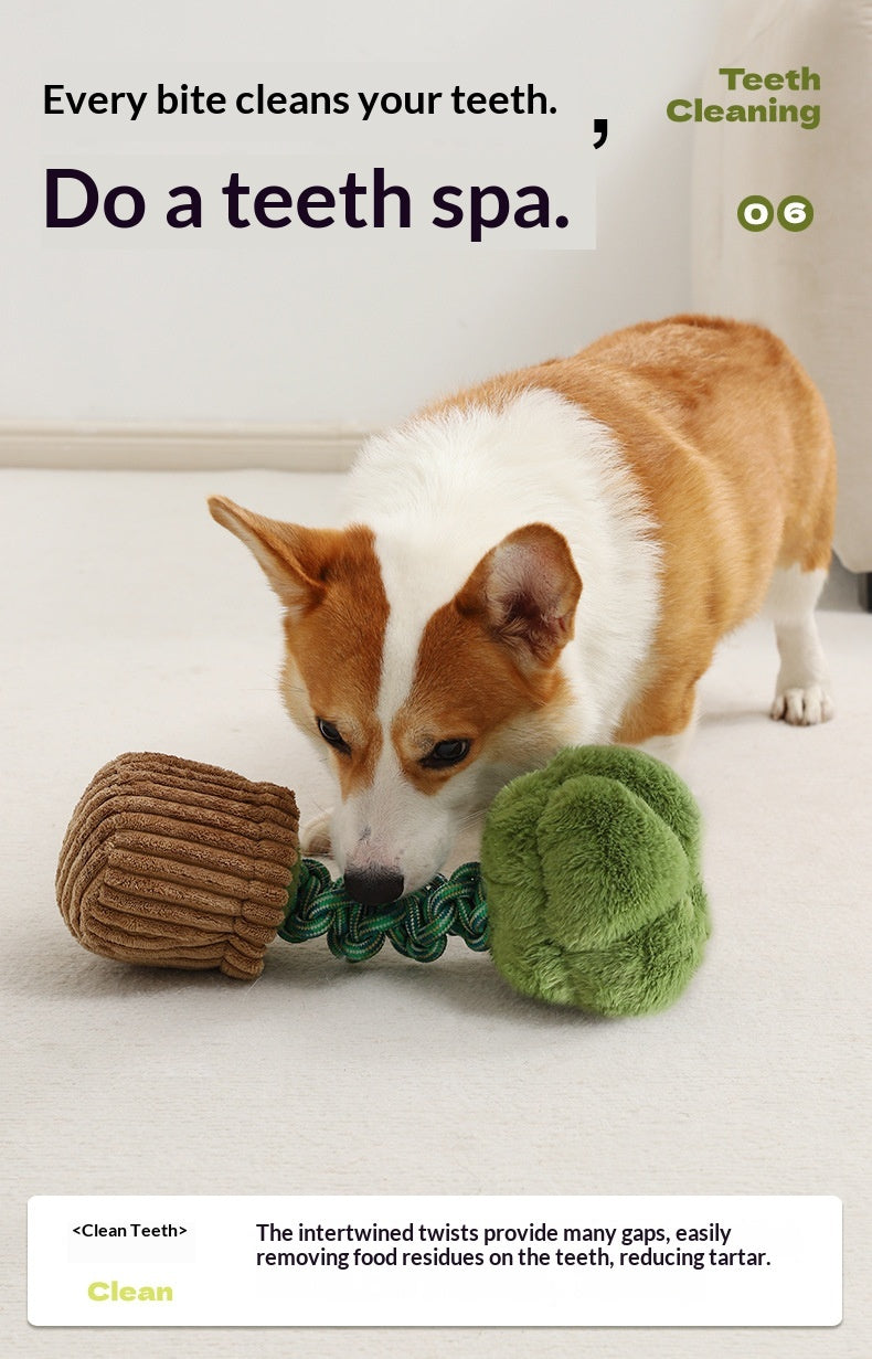 Pet Dog Toy Durable Chew Rope Knot Toy Sound-Making Boredom-Relief Artifact Creative Vegetable Dog Toy