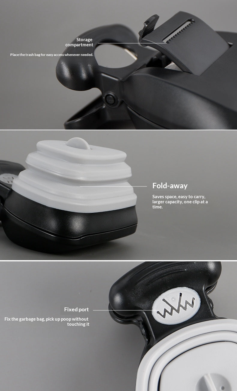 Pet Poop Scooper Outdoor Portable Foldable with Hanging Buckle Trash Bag Poop Shovel Tool Dog Poop Scooper