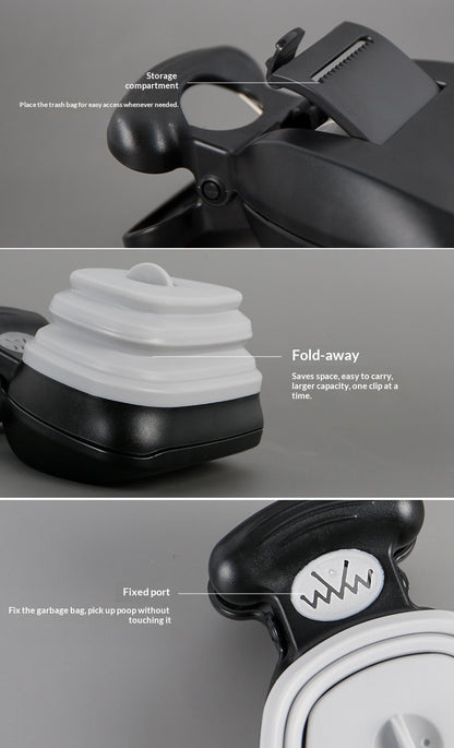 Pet Poop Scooper Outdoor Portable Foldable with Hanging Buckle Trash Bag Poop Shovel Tool Dog Poop Scooper