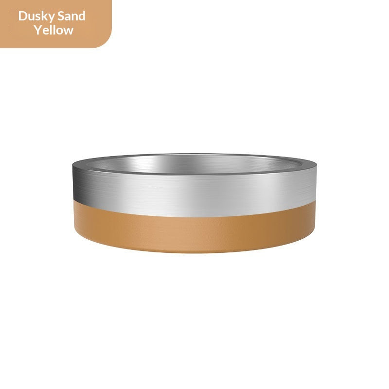 304 Stainless Steel Pet Bowl Cat Dog Drinking Feeding Non-Slip Anti-Tip Double Layer Stainless Steel Dog Bowl Cat Bowl